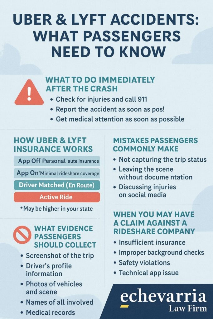 What Passengers Should Know After an Uber or Lyft Accident
