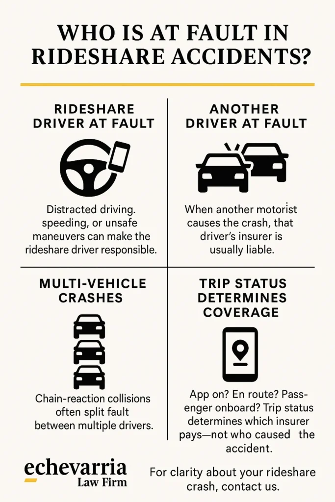 rideshare accident fault diagram